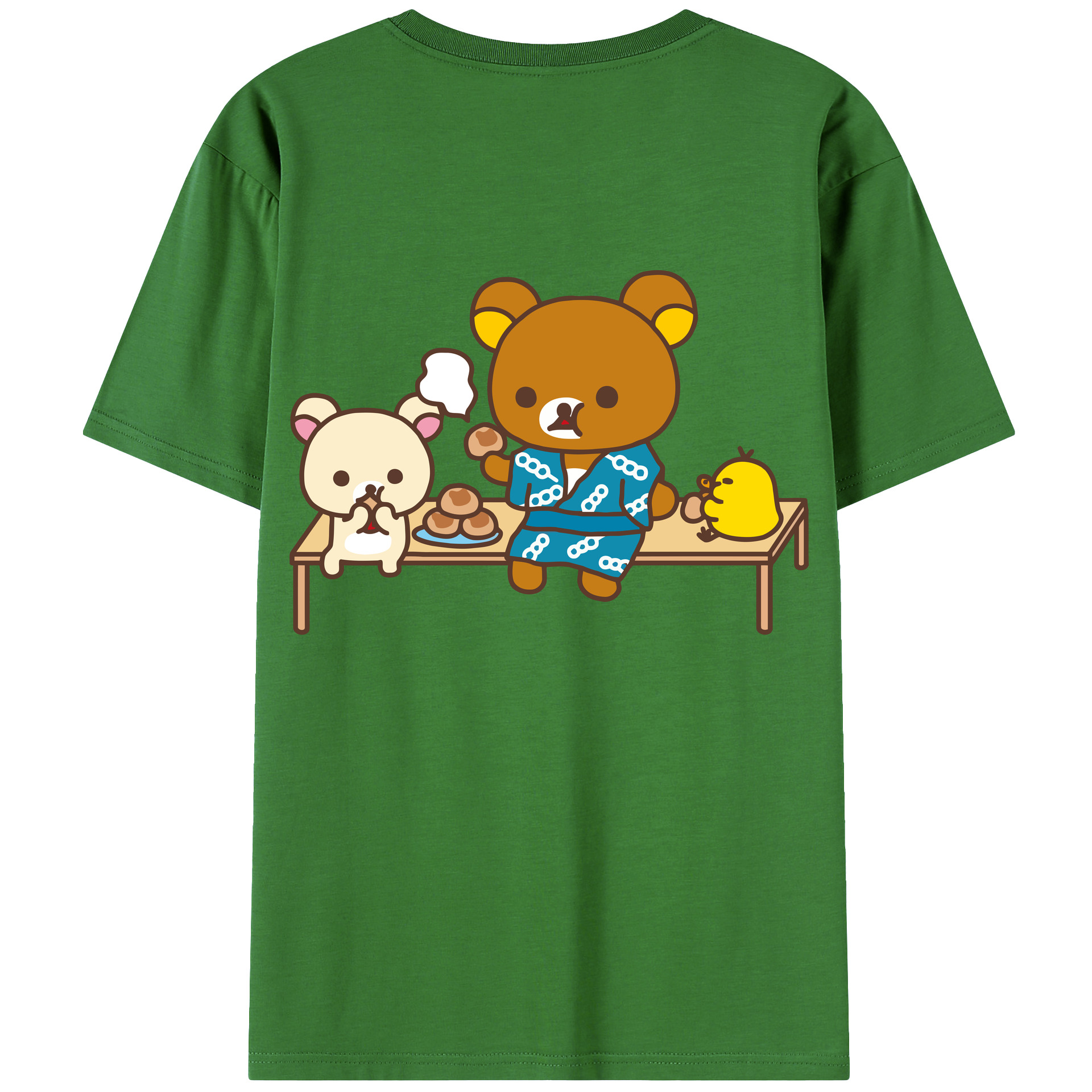 （画像用） リラックマ リラックマ キイロイトリ Rilakkuma Korilakkuma Kiiroitori レディース半袖Tシャツ(バックプリント)